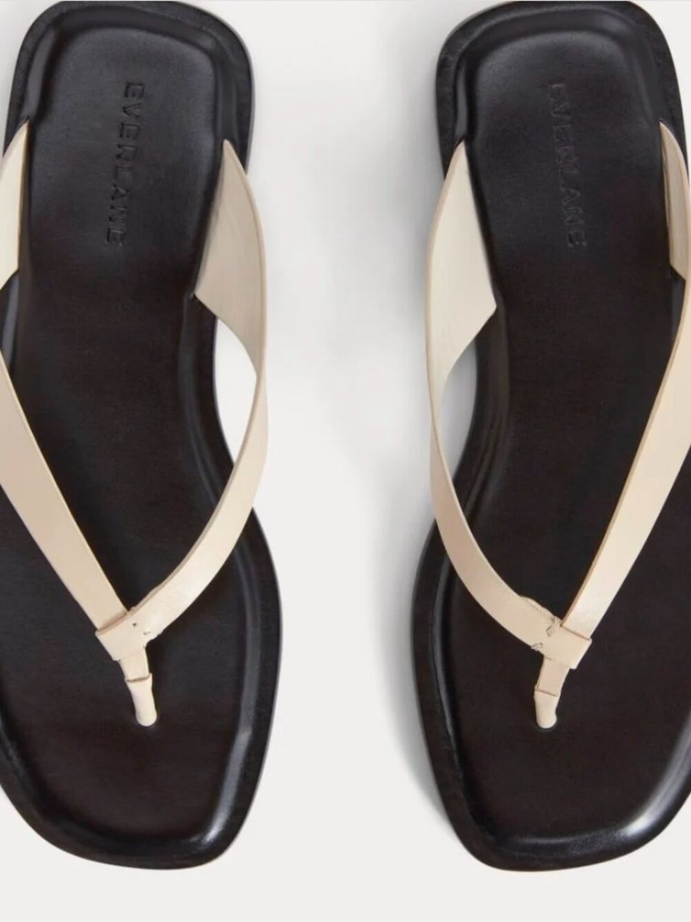 Everlane Canvas  Leather Flip Flop Women's Size 6.5 NEW in Box Summer Resort